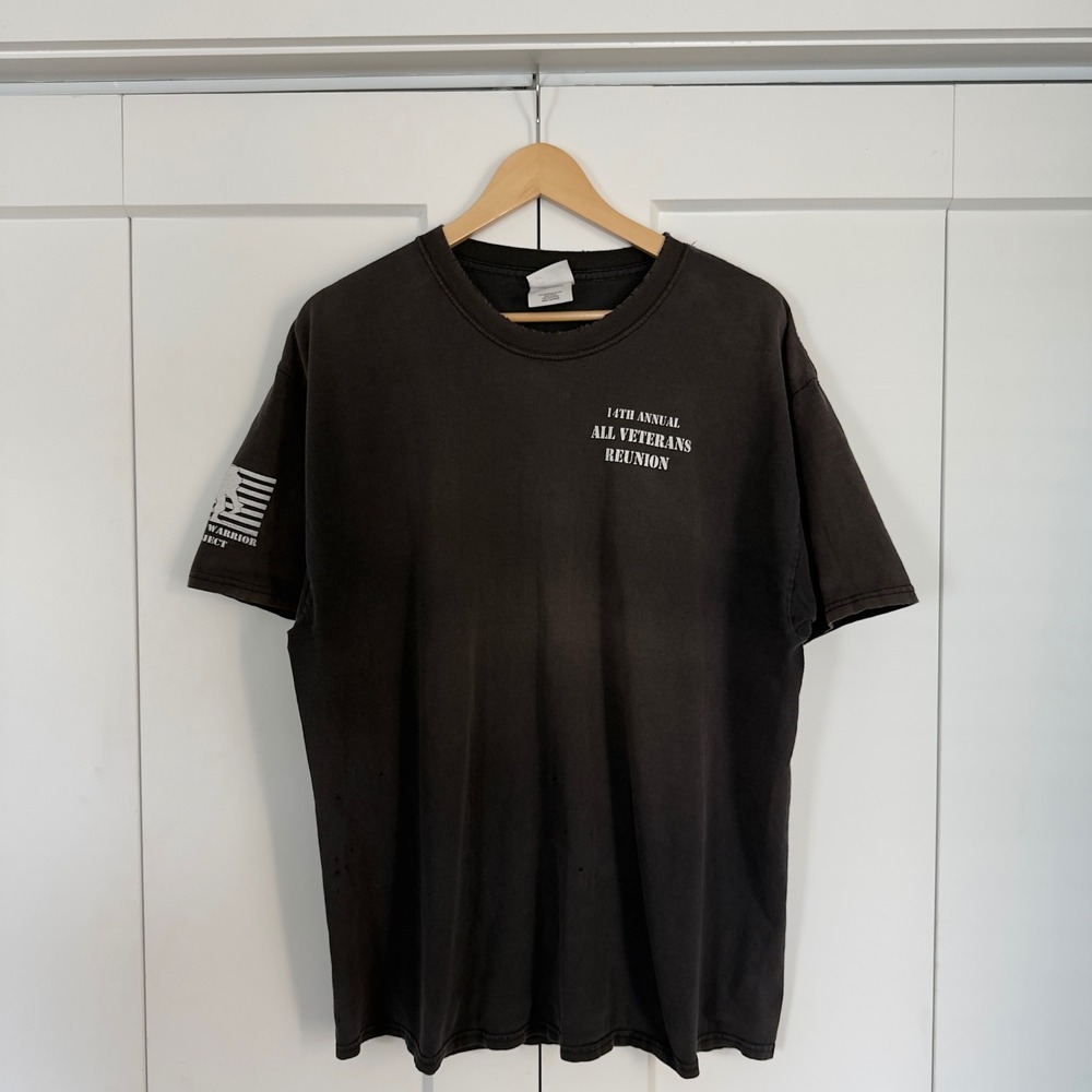 Mens Port and Company Wounded Warrior Project T-Shirt XL Black Biker Veteran - Picture 4 of 8